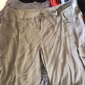 Army green jogger pants